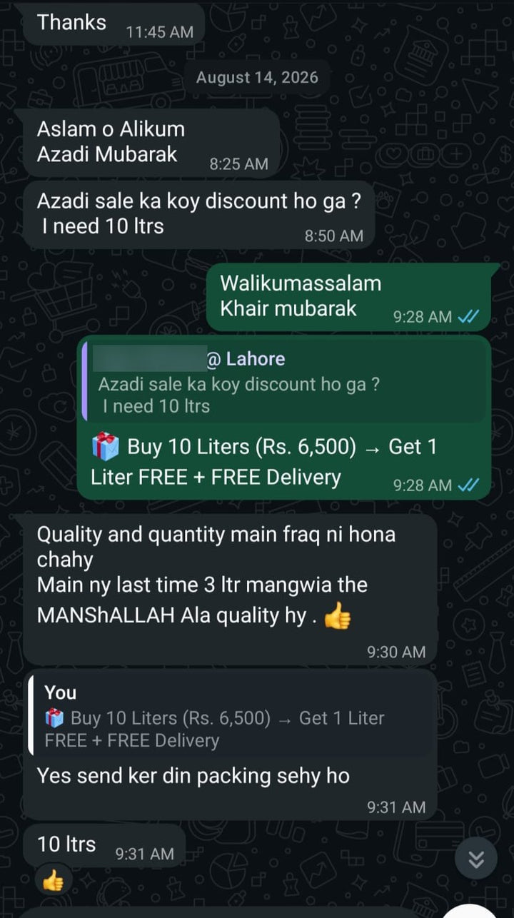Customer from Lahore