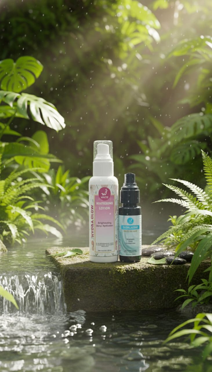 Exfoliating Face Wash + Whitening Lotion Bundle