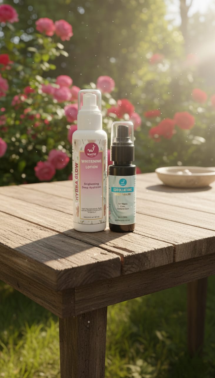 Exfoliating Face Wash + Whitening Lotion Bundle